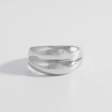 925 Sterling Silver Bulging Ring Silver