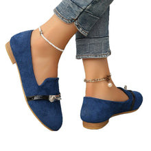 Round Toe Flat Suede Slip-Ons