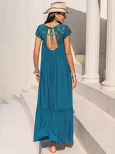 Round Neck Short Sleeve Maxi Dress Woman Maxi Dress