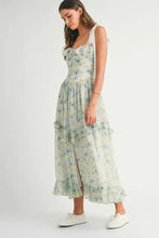 MABLE Floral Printed Shoulder Strap Midi Dress Casual Dresses