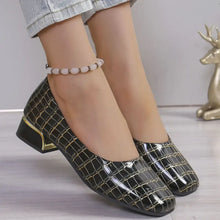 Square Toe Block Heels Pumps woman pumps
