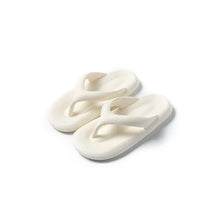 Toe Post Platform Slippers White