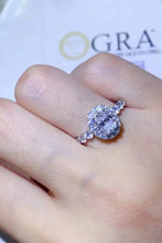 Adored 1 Carat Moissanite 925 Sterling Silver Halo Ring Rings