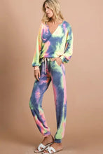 BiBi Tie Dye French Terry Casual Pants Woman Pants