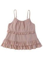 Ruffled Scoop Neck Sleeveless Cami Tanks & Camis