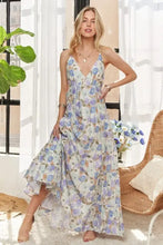 ADORA Bow Back Floral Cami Dress OFF WHITE BLUE Casual Dresses