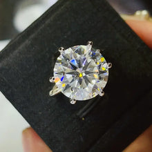 10 Carat Moissanite 925 Sterling Silver Ring Fine Jewelry