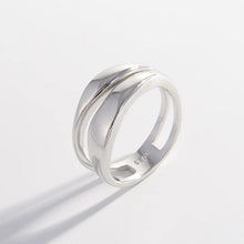925 Sterling Silver Double-Layered Ring Silver