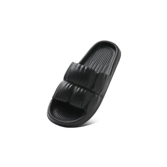 Open Toe Flats Slippers Black Woman Slippers