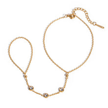 18K Gold-Plated Inlaid Rhinestone Bracelet