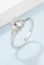 1 Carat Moissanite 925 Sterling Silver Split Shank Ring Rings