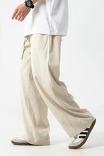 Men's Drawstring Wide Leg Pants Ivory