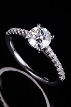 1 Carat Moissanite 925 Sterling Silver Side Stone Ring Rings