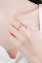 925 Sterling Silver Inlaid 1 Carat Moissanite Ring Rings