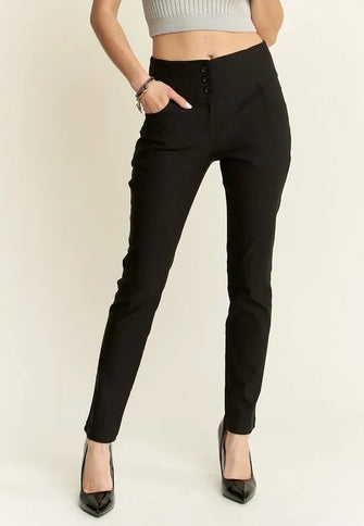 ADORA High Waist Skinny Pants Black