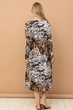 And The Why Leopard Kimono Open Front Longline Cardigan Woman Outerwear