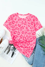 Leopard Round Neck Tee Woman T Shirts