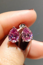 2 Carat Teardrop Moissanite Platinum-Plated Stud Earrings Earrings