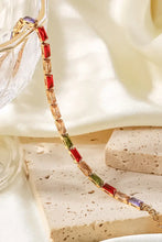 18K Gold Plated Multicolored Cubic Zirconia Bracelet Necklaces