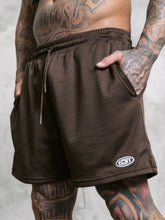 Men's Plus Size Drawstring Breathable Active Shorts Dark Brown