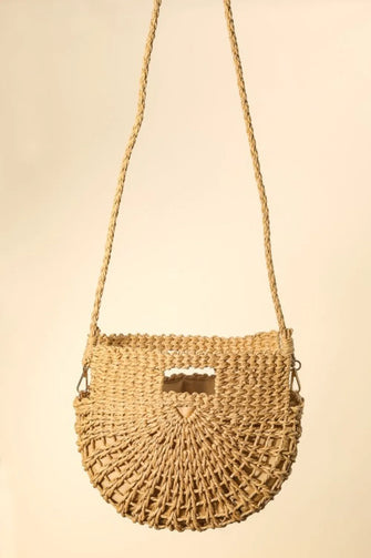 Fame Braided Semi Circle Tote Bag Ta one size