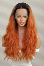 13*2" Lace Front Wigs Synthetic Long Wave 24" 150% Density Ginger Brunette Root One Size Hair