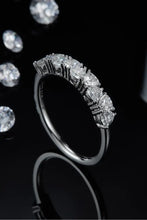 1 Carat Moissanite 925 Sterling Silver Half-Eternity Ring Silver Rings