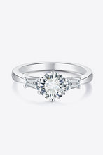 Loyal Love 1 Carat Moissanite Platinum-Plated Ring Silver