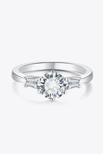 Loyal Love 1 Carat Moissanite Platinum-Plated Ring Silver Rings