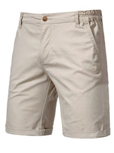 Men's Elastic Waist Shorts with Pockets Khaki