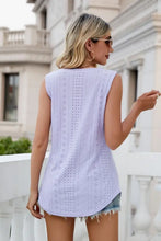 Eyelet V-Neck Tank Tanks & Camis