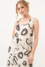 And The Why Square Neck Abstract Printed Maxi Dress Woman Casual Dress