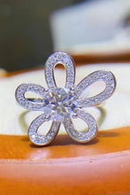 1 Carat Moissanite Flower-Shape Open Ring Rings