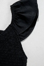 V Neck Ruffled Cap Sleeve Smocked Maxi Dress Woman Maxi Dress