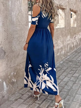 Printed Cold Shoulder Dress Casual Dresses