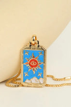 Tarot Card Pendant Copper Necklace Necklaces