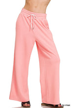 Zenana Scuba Drawstring Pants DK PINK