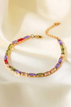 18K Gold Plated Multicolored Cubic Zirconia Bracelet Necklaces