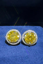 4 Carat Moissanite 925 Sterling Silver Earrings Gold One Size
