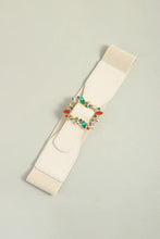 Multicolored Leaf Buckle Elastic Belt Belts