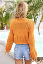 Angel Wings Drawstring Hem Round Neck Cropped Cover Up Swimwear Cover-Ups