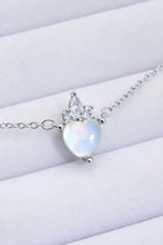 925 Sterling Silver Moonstone Heart Pendant Necklace Necklaces