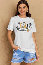 Simply Love womens short sleeve Halloween theme t-shirt with peanuts design in dusty rose
