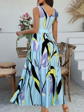 Devine Printed Sleeveless Maxi Dress Woman Maxi Dress