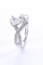 1 Carat Moissanite Teardrop 925 Sterling Silver Ring Rings