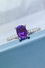 1 Carat Purple Moissanite 4-Prong Ring Rings