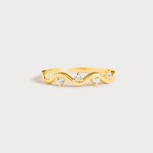 925 Sterling Silver Inlaid Zircon Ring Gold Rings