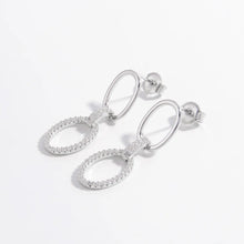 Zircon 925 Sterling Silver Dangle Earrings Silver One Size