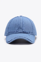 Distressed Adjustable Baseball Cap Cobalt Blue One Size Hats