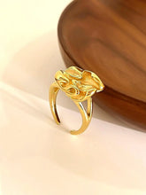 18K Gold-Plated Stainless Steel Sculptural Ring